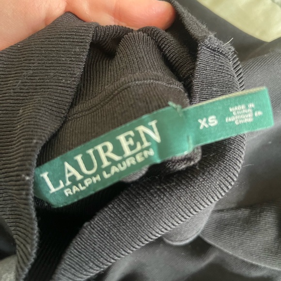 RALPH LAUREN BLACK TURTLE NECK CUTOUT MINI DRESS - Picture 4 of 9